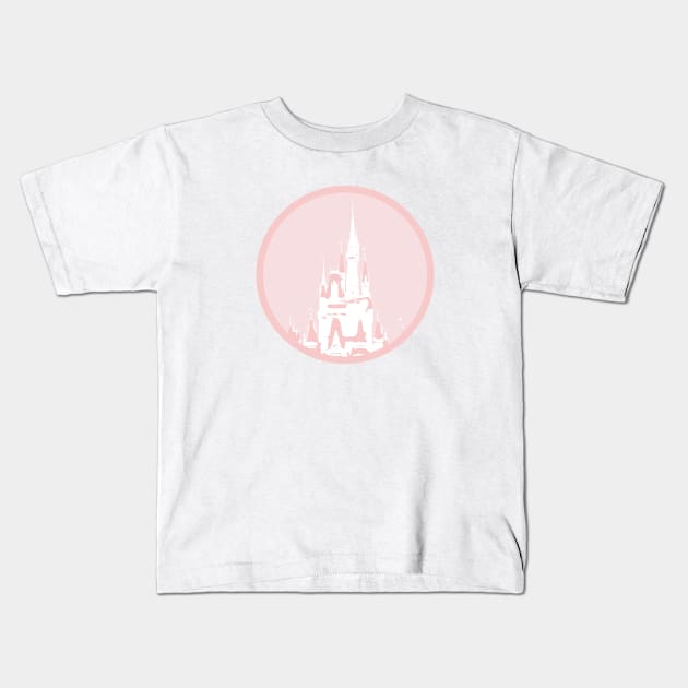 Millennial Pink Magic Castle Kids T-Shirt by FandomTrading